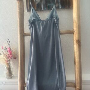 Chic Blue Mini Dress with Spaghetti Straps